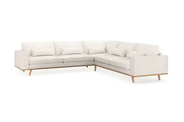 Copenhagen 6-sits L-formad Hörnsoffa i Bouclé - Vit - Products - Möbler - Soffa - Hörnsoffa