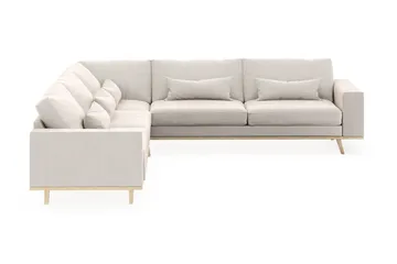 Copenhagen 6-sits L-formad Hörnsoffa i Sammet - Krämvit - Products - Möbler - Soffa - Sammetssoffa