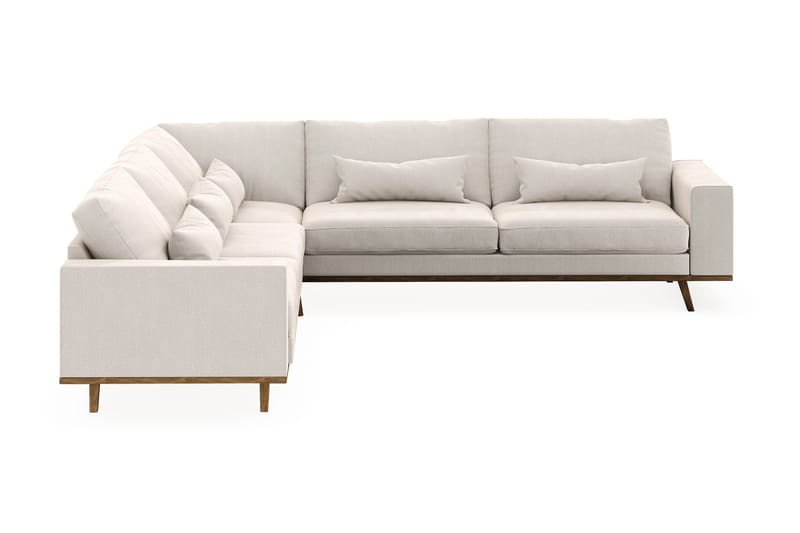 Copenhagen 6-sits L-formad Hörnsoffa i Sammet - Krämvit - Products - Möbler - Soffa - Sammetssoffa