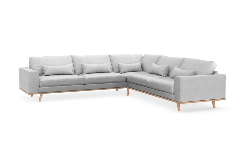 Copenhagen 6-sits L-formad Hörnsoffa i Tyg - Ljusgrå - Products - Möbler - Soffa - Hörnsoffa