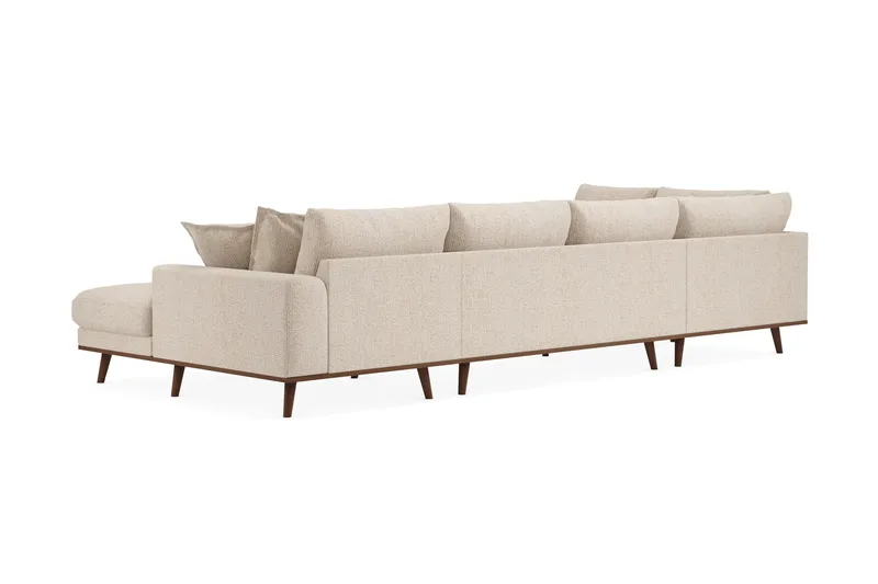 Copenhagen Premium 5-sits Vänstervänd U-formad Djup Soffa med Divan och Schäslong i Chenille - Beige - Products - Möbler - Soffa - U-soffa