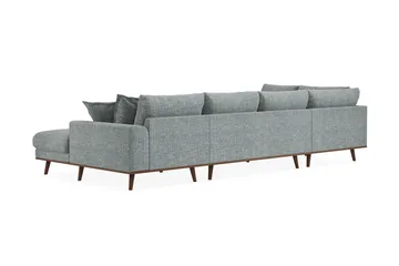 Copenhagen Premium 5-sits Vänstervänd U-formad Djup Soffa med Divan och Schäslong i Chenille - Grå/Blå - Products - Möbler - Soffa - U-soffa