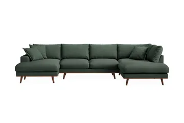 Copenhagen Premium 5-sits Högervänd U-formad Djup Soffa med Divan och Schäslong i Tyg