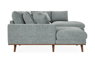 Copenhagen Premium 5-sits Högervänd U-formad Djup Soffa med Divan och Schäslong i Chenille - Grå/Blå - Products - Möbler - Soffa - U-soffa