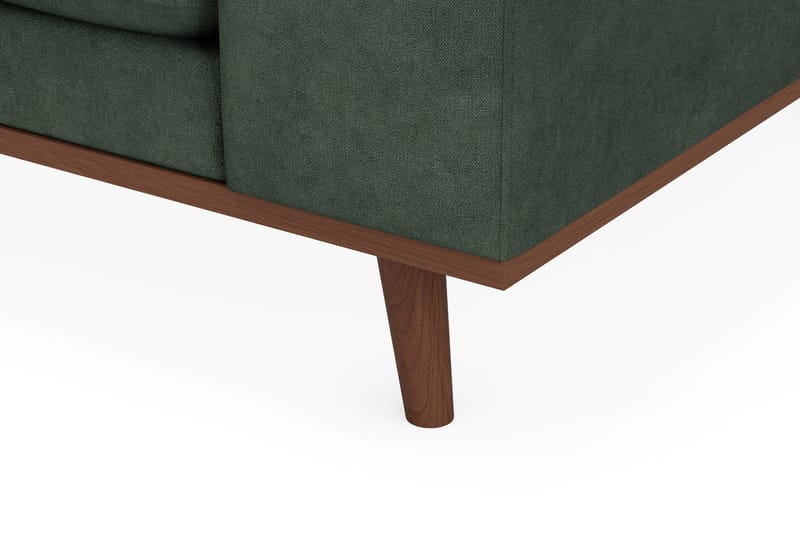 Copenhagen Premium 5-sits Vänstervänd U-formad Djup Soffa med Divan och Schäslong i Tyg - Grön - Products - Möbler - Soffa - U-soffa