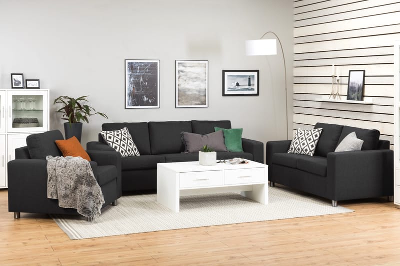 Crazy 3-sits Tygsoffa - Antracit - Products - Möbler - Soffa - 3 sits soffa