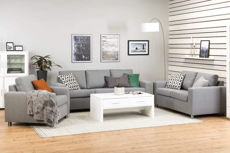 Crazy 3-sits Tygsoffa - Grå - Products - Möbler - Soffa - 3 sits soffa