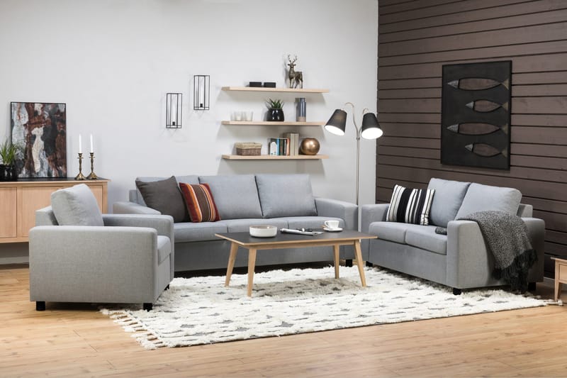 Crazy 3-sits Tygsoffa - Grå - Products - Möbler - Soffa - 3 sits soffa