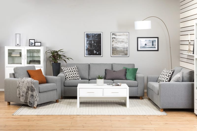 Crazy 3-sits Tygsoffa - Grå - Products - Möbler - Soffa - 3 sits soffa