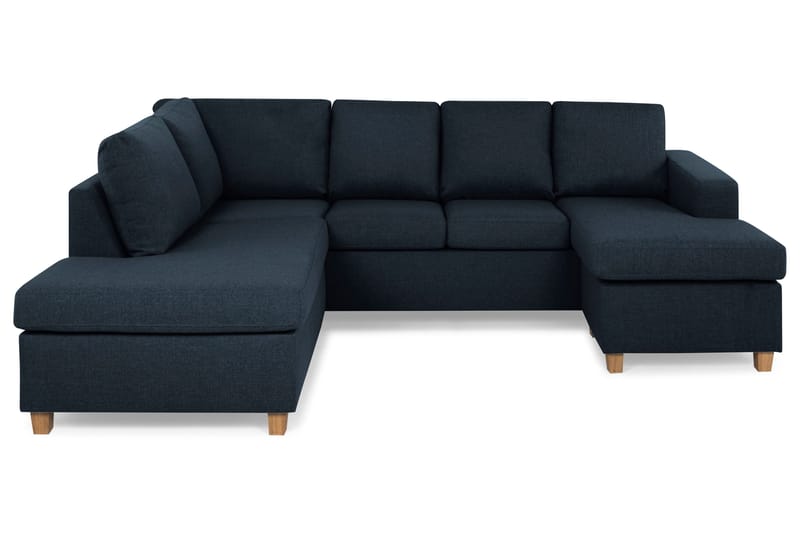 Crazy 4-sits Vänstervänd U-formad Large Soffa med Divan och Schäslong i Tyg - Blå - Products - Möbler - Soffa - U-soffa