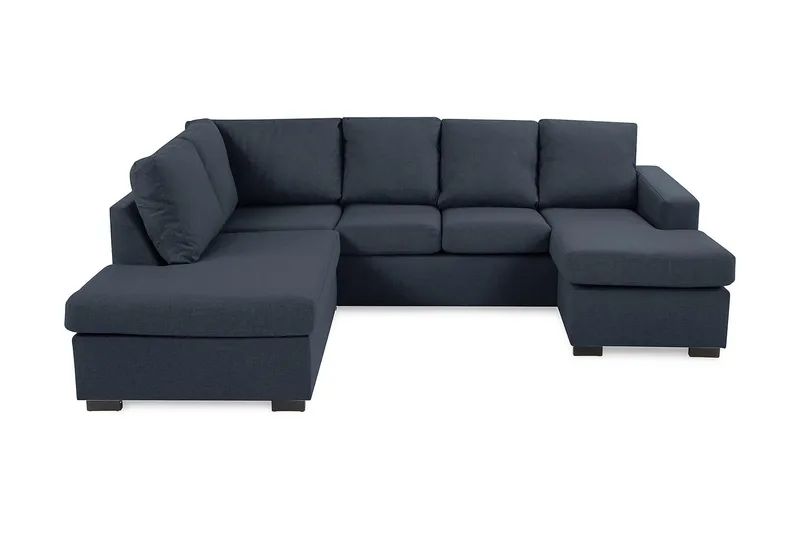 Crazy 4-sits Vänstervänd U-formad Large Soffa med Divan och Schäslong i Tyg - Blå - Products - Möbler - Soffa - U-soffa