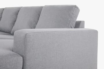 Crazy 4-sits Vänstervänd U-formad Large Soffa med Divan och Schäslong i Tyg - Grå - Products - Möbler - Soffa - U-soffa