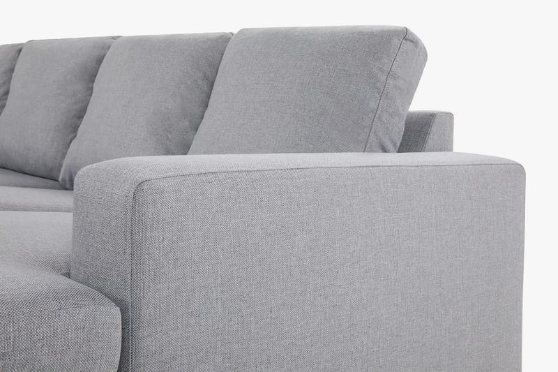 Crazy 4-sits Vänstervänd U-formad Large Soffa med Divan och Schäslong i Tyg - Grå - Products - Möbler - Soffa - U-soffa