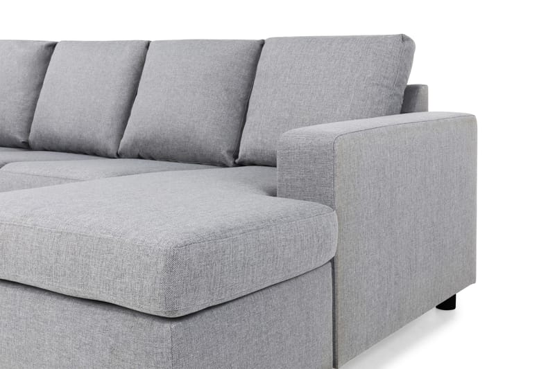 Crazy 4-sits Vänstervänd U-formad Large Soffa med Divan och Schäslong i Tyg - Grå - Products - Möbler - Soffa - U-soffa