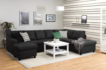 Crazy 5-sits Högervänd U-formad X-Large Soffa med Divan och Schäslong i Tyg - Antracit - Products - Möbler - Soffa - U-soffa