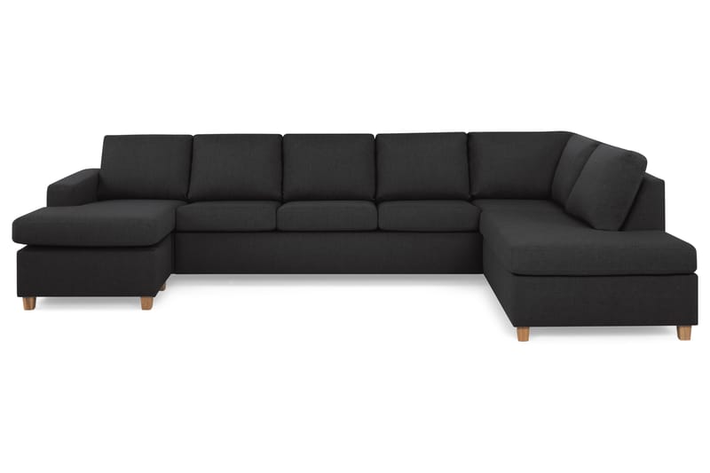 Crazy 5-sits Högervänd U-formad X-Large Soffa med Divan och Schäslong i Tyg - Antracit - Products - Möbler - Soffa - U-soffa