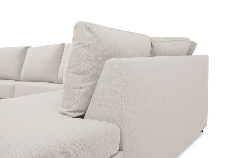 Crazy 5-sits Högervänd U-formad X-Large Soffa med Divan och Schäslong i Tyg - Beige - Products - Möbler - Soffa - U-soffa