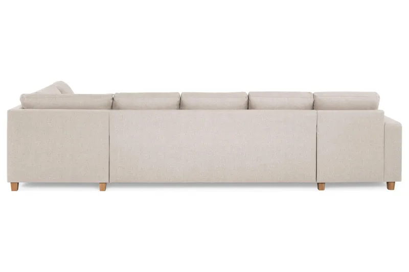 Crazy 5-sits Högervänd U-formad X-Large Soffa med Divan och Sch äslong i Tyg - Beige - Products - Möbler - Soffa - U-soffa