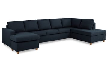 Crazy 5-sits Högervänd U-formad X-Large Soffa med Divan och Schäslong i Tyg - Blå - Products - Möbler - Soffa - U-soffa