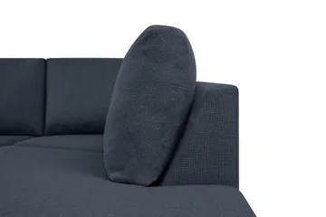 Crazy 5-sits Högervänd U-formad X-Large Soffa med Divan och Schäslong i Tyg - Blå - Products - Möbler - Soffa - U-soffa