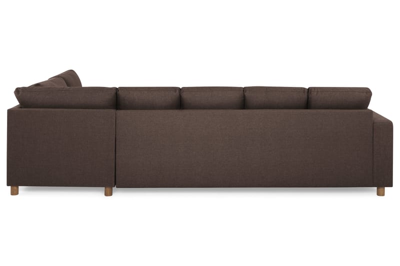 Crazy 5-sits Högervänd U-formad X-Large Soffa med Divan och Schäslong i Tyg - Brun - Products - Möbler - Soffa - U-soffa