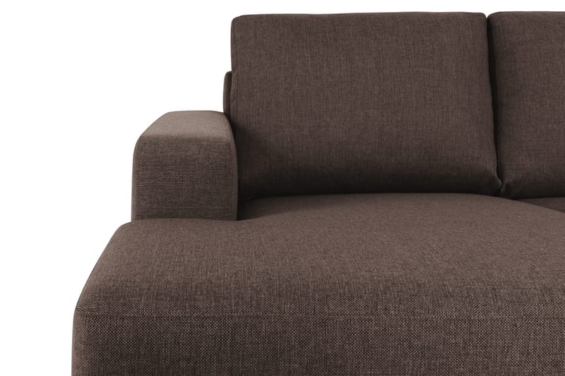 Crazy 5-sits Högervänd U-formad X-Large Soffa med Divan och Schäslong i Tyg - Brun - Products - Möbler - Soffa - U-soffa