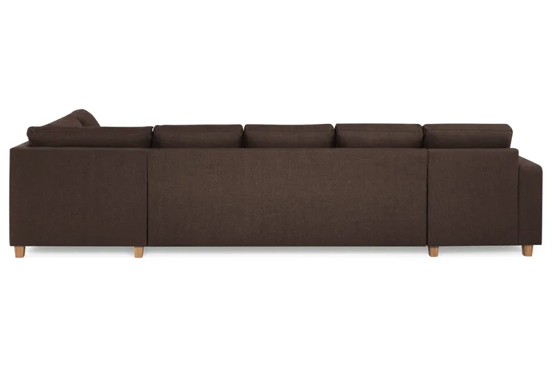 Crazy 5-sits Högervänd U-formad X-Large Soffa med Divan och Schäslong i Tyg - Brun - Products - Möbler - Soffa - U-soffa
