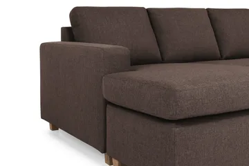 Crazy 5-sits Högervänd U-formad X-Large Soffa med Divan och Schäslong i Tyg - Brun - Products - Möbler - Soffa - U-soffa