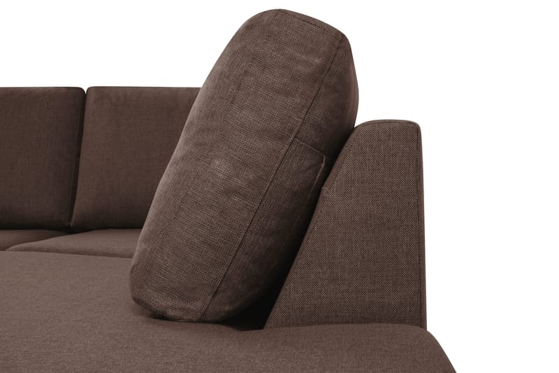 Crazy 5-sits Högervänd U-formad X-Large Soffa med Divan och Schäslong i Tyg - Brun - Products - Möbler - Soffa - U-soffa