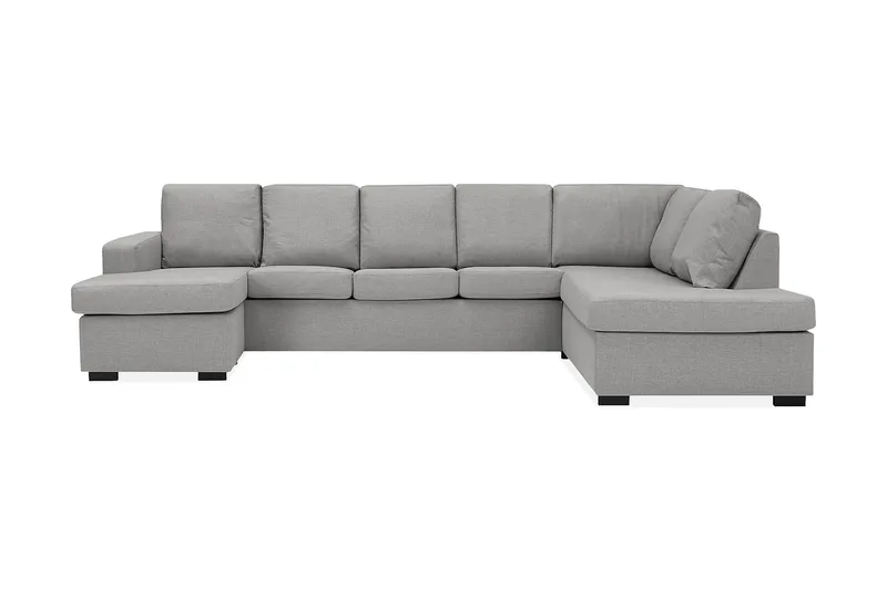 Crazy 5-sits Högervänd U-formad X-Large Soffa med Divan och Schäslong i Tyg - Grå - Products - Möbler - Soffa - U-soffa