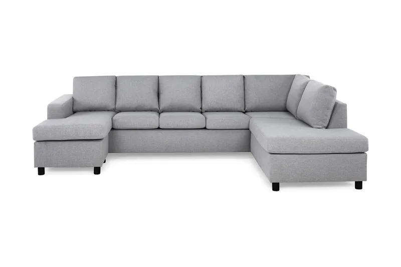 Crazy 5-sits Högervänd U-formad X-Large Soffa med Divan och Schäslong i Tyg - Grå - Products - Möbler - Soffa - U-soffa