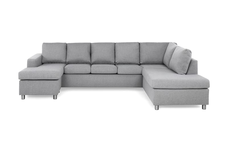 Crazy 5-sits Högervänd U-formad X-Large Soffa med Divan och Schäslong i Tyg - Grå - Products - Möbler - Soffa - U-soffa