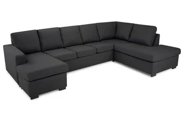 Crazy 5-sits Högervänd U-formad X-Large Soffa med Divan och Schäslong i Tyg - Mörkgrå - Products - Möbler - Soffa - U-soffa