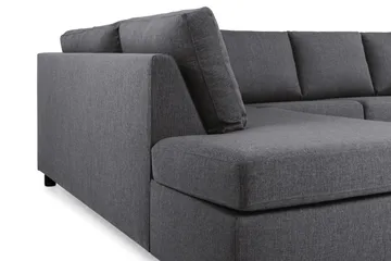 Crazy 5-sits U-formad Soffa med dubbelschäslong i Tyg - Mörkgrå - Products - Möbler - Soffa - U-soffa