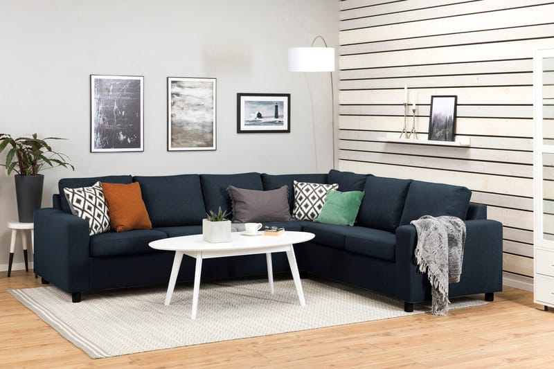 Crazy 5-sits Vändbar L-formad Large Hörnsoffa i Tyg - Blå - Products - Möbler - Soffa - Hörnsoffa