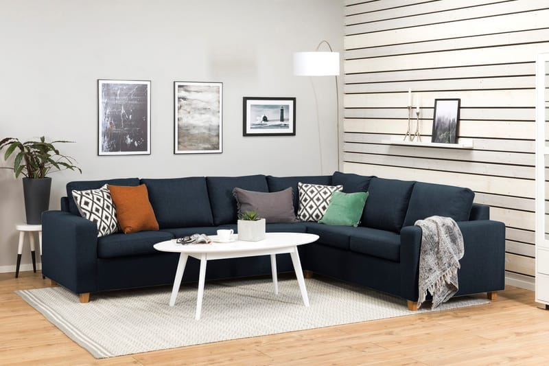 Crazy 5-sits Vändbar L-formad Large Hörnsoffa i Tyg - Blå - Products - Möbler - Soffa - Hörnsoffa