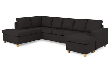 Crazy 5-sits Vänstervänd U-formad Soffa med Divan och Schäslong i Tyg - Antracit - Products - Möbler - Soffa - U-soffa