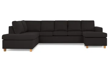 Crazy 5-sits Vänstervänd U-formad Soffa med Divan och Schäslong i Tyg - Antracit - Products - Möbler - Soffa - U-soffa