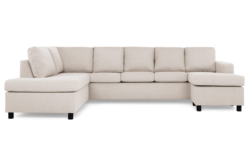 Crazy 5-sits Vänstervänd U-formad Soffa med Divan och Schäslong i Tyg - Beige - Products - Möbler - Soffa - U-soffa