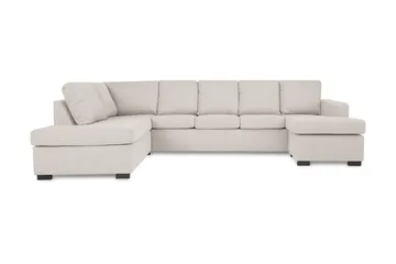 Crazy 5-sits Vänstervänd U-formad Soffa med Divan och Schäslong i Tyg