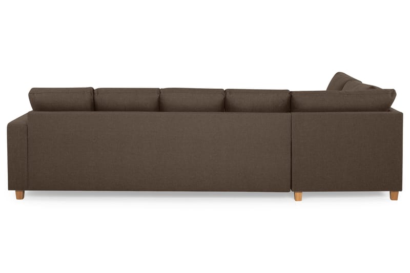 Crazy 5-sits Vänstervänd U-formad Soffa med Divan och Schäslong i Tyg - Brun - Products - Möbler - Soffa - U-soffa