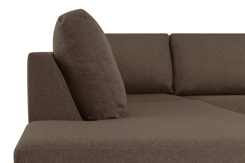 Crazy 5-sits Vänstervänd U-formad Soffa med Divan och Schäslong i Tyg - Brun - Products - Möbler - Soffa - U-soffa