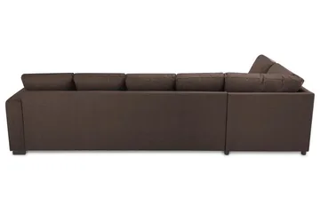 Crazy 5-sits Vänstervänd U-formad Soffa med Divan och Schäslong i Tyg - Brun - Products - Möbler - Soffa - U-soffa
