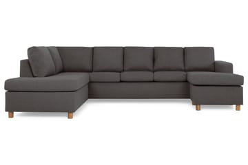 Crazy 5-sits Vänstervänd U-formad Soffa med Divan och Schäslong i Tyg - Mörkgrå - Products - Möbler - Soffa - U-soffa