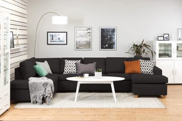 Crazy 5-sits Vänstervänd U-formad X-Large Soffa med Divan och Schäslong i Tyg - Antracit - Products - Möbler - Soffa - U-soffa