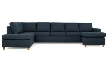 Crazy 5-sits Vänstervänd U-formad X-Large Soffa med Divan och Schäslong i Tyg - Blå - Products - Möbler - Soffa - U-soffa