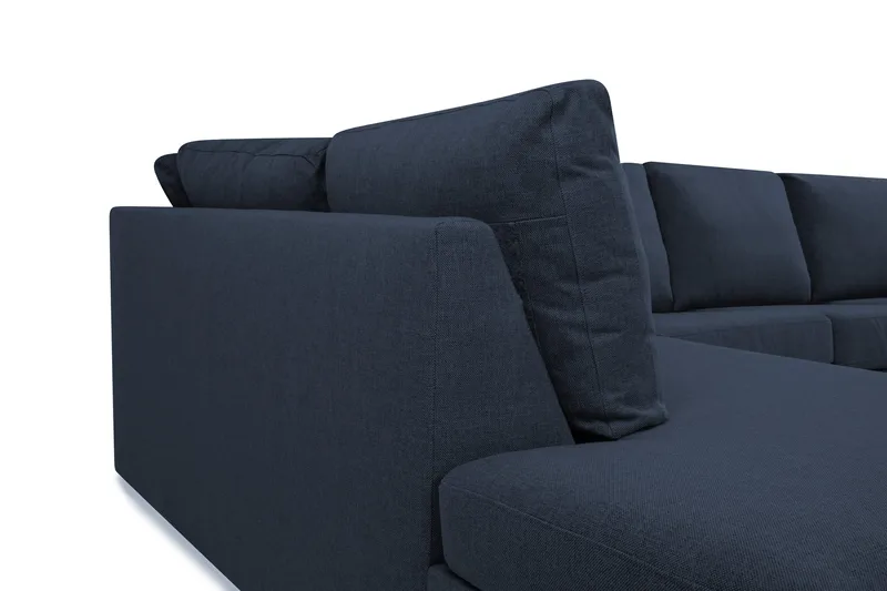 Crazy 5-sits Vänstervänd U-formad X-Large Soffa med Divan och Schäslong i Tyg - Blå - Products - Möbler - Soffa - U-soffa
