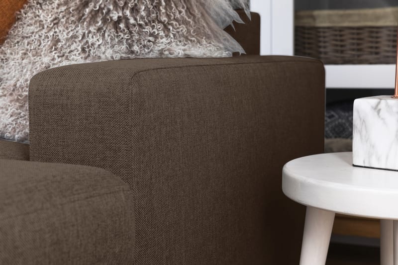 Crazy 5-sits Vänstervänd U-formad X-Large Soffa med Divan och Schäslong i Tyg - Brun - Products - Möbler - Soffa - U-soffa