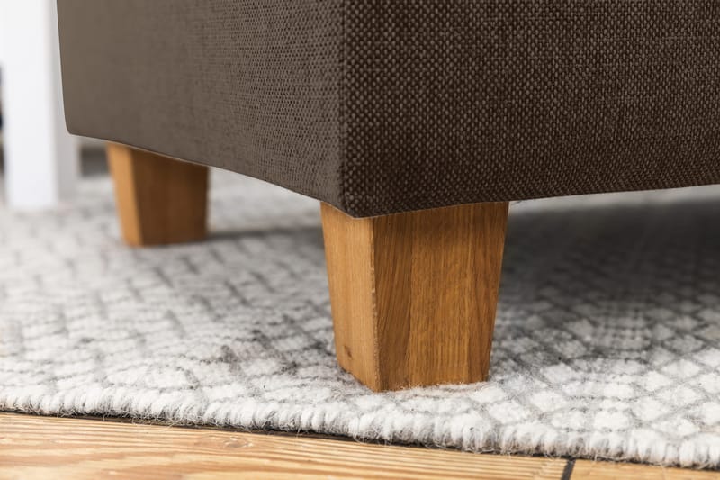 Crazy 5-sits Vänstervänd U-formad X-Large Soffa med Divan och Schäslong i Tyg - Brun - Products - Möbler - Soffa - U-soffa