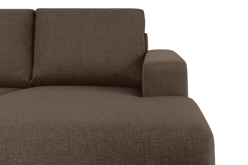 Crazy 5-sits Vänstervänd U-formad X-Large Soffa med Divan och Schäslong i Tyg - Brun - Products - Möbler - Soffa - U-soffa